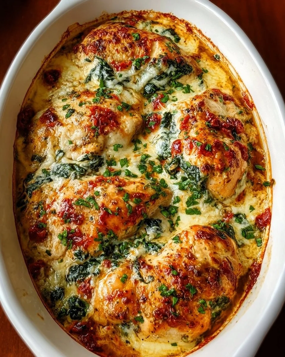 Baked Tuscan Chicken Casserole