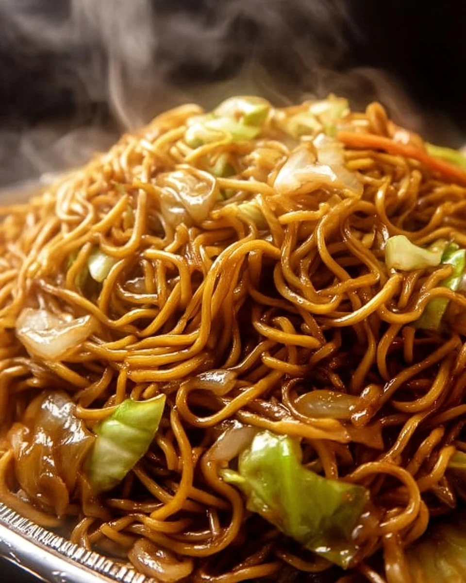 Homemade Panda Express Chow Mein copycat recipe with vibrant vegetables and noodles.