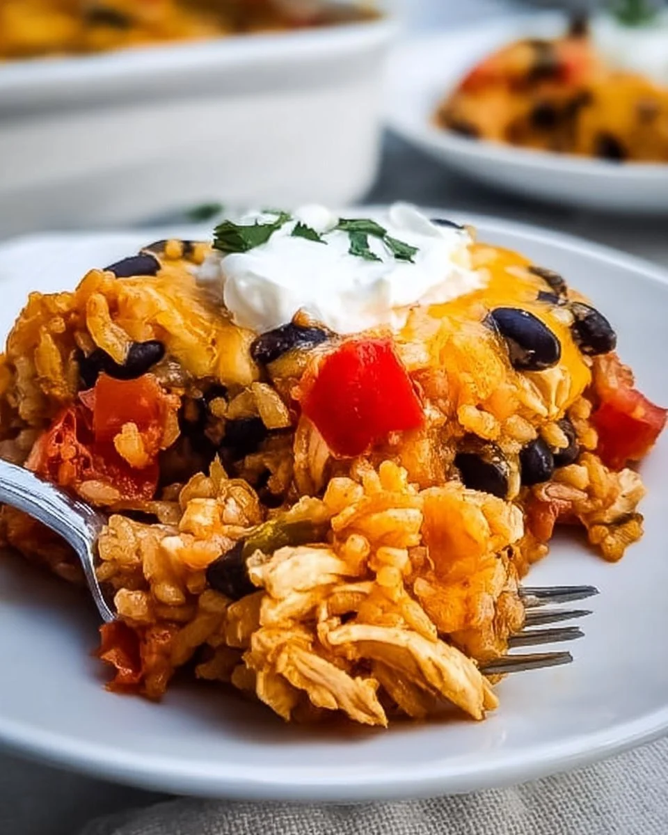 Cheesy Chicken Taco Casserole