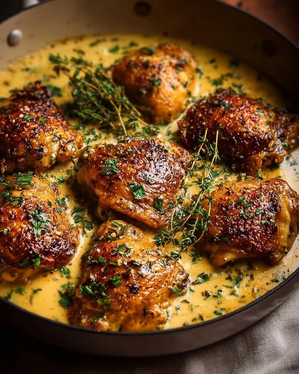 Creamy Garlic Chicken Thighs (Restaurant-Style, 30 Minutes)