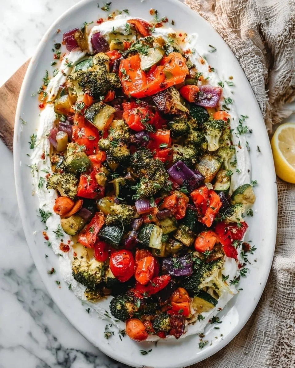 Easy Whipped Feta with Roasted Vegetables