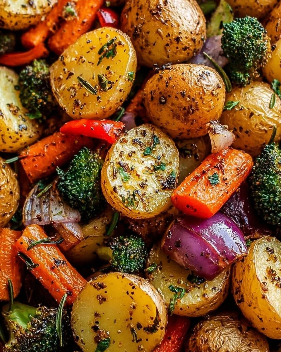 Garlic Herb Roasted Potatoes and Veggies