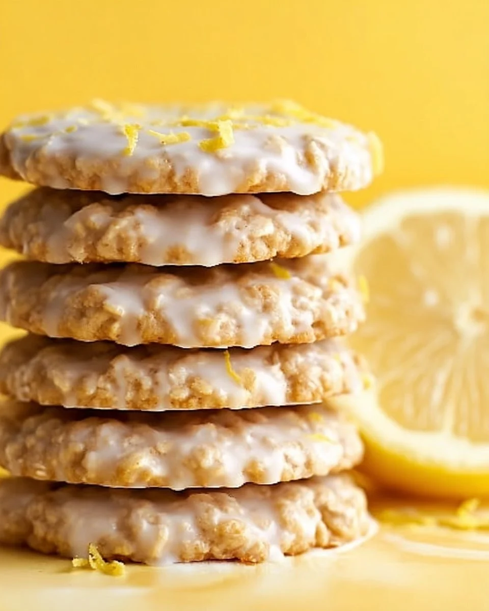 Lemon Oatmeal No-Bake Cookies