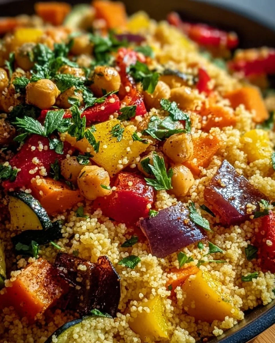 Moroccan Couscous with Roast Vegetables