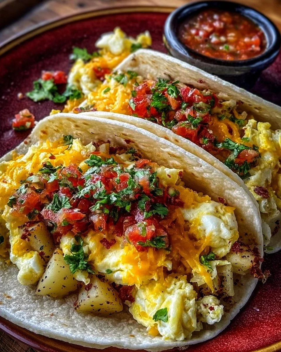 Potato, Egg, and Cheese Breakfast Tacos