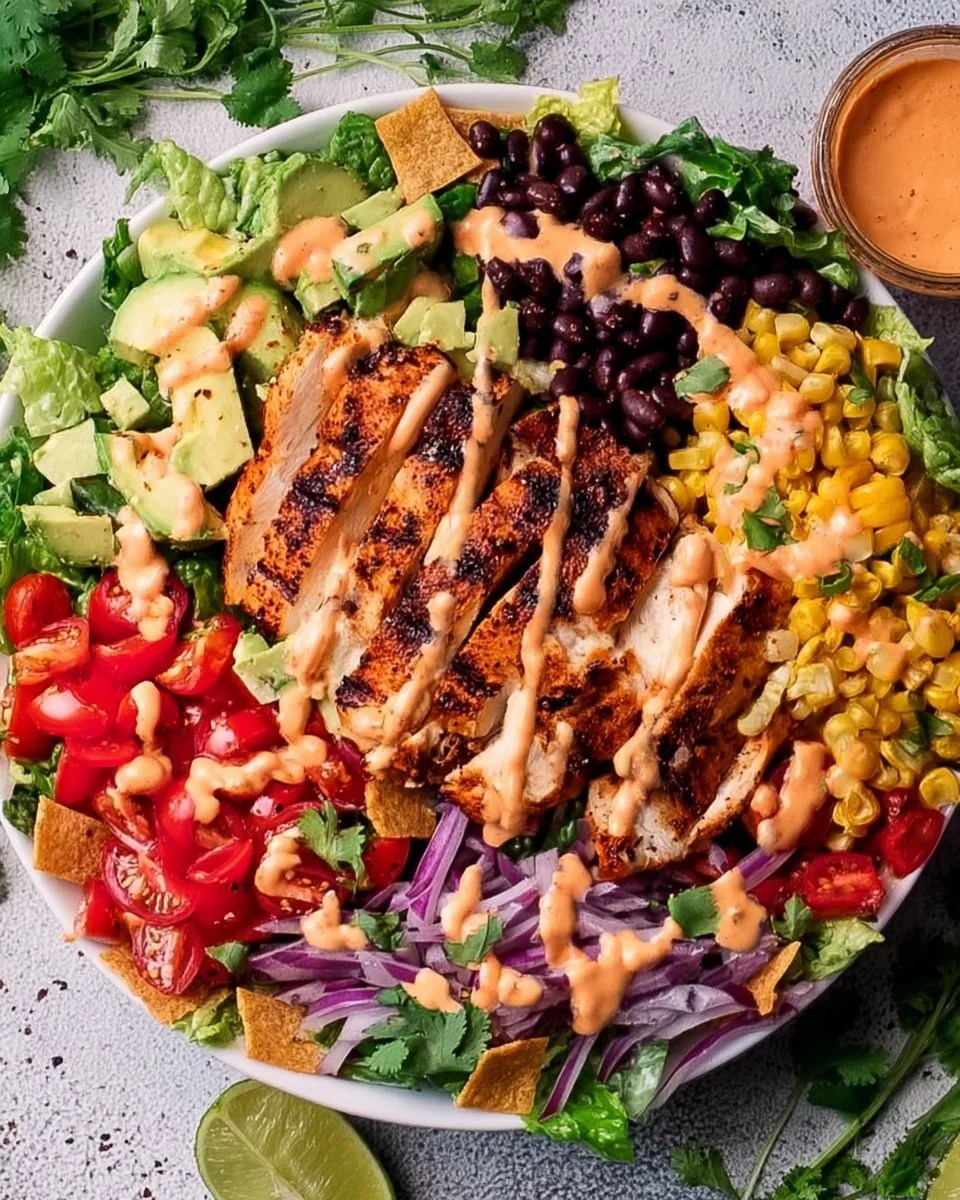 Southwest Avocado Chicken Salad with fresh ingredients and vibrant colors