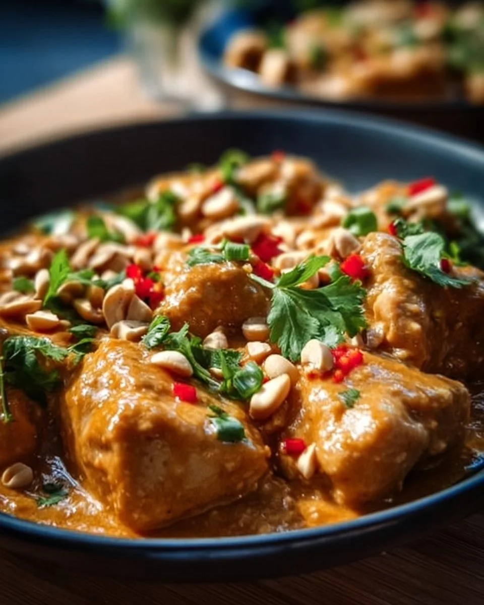 Thai Peanut Chicken Crockpot