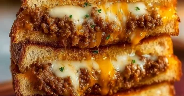 Ultimate Cheesy Ground Beef Melt with gooey cheese and savory beef